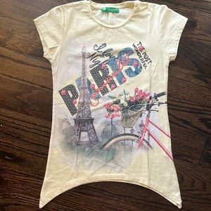 Girls Yellow Paris shirt